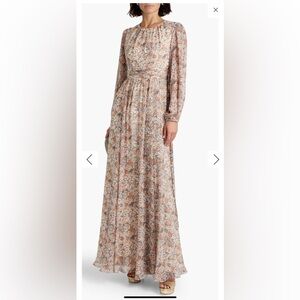 Mikael Aghal Floral Long Sleeve Dress